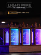 RGB Clock LED Wooden Creative Desktop Decoration