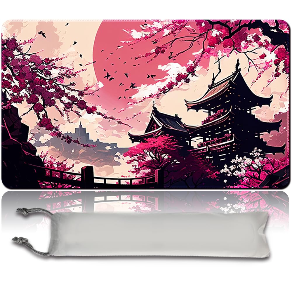 MTG Playmat 23.6x13.8 Inch Board Game Card Game Trading Card Game Mat Mouse Pad TCG Game Mat Stitched Edge Smooth Surface Rubber Base for Board GamesCard Showdown. (MTA9)