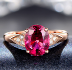 Tourmaline Gemstone Simulation Ring