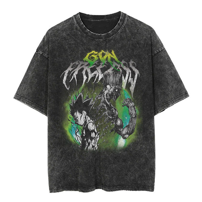 Japanese Vintage Oversized Cartoon T-Shirt (Loose Fit)