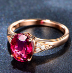 Tourmaline Gemstone Simulation Ring