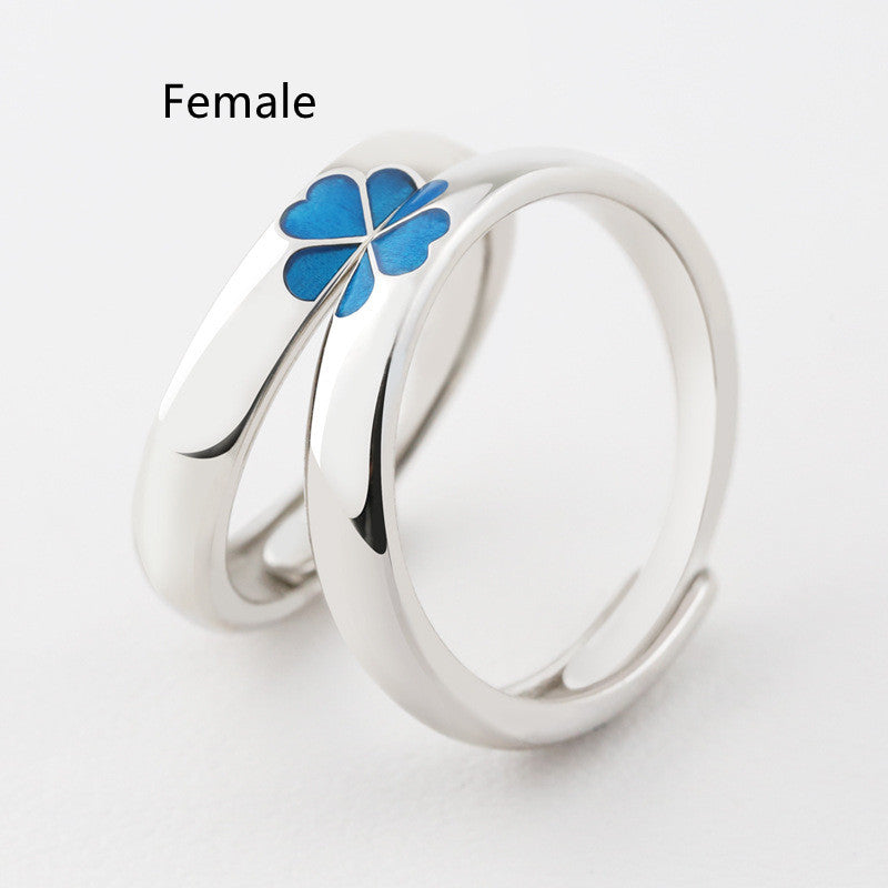 Original Blue Clover Couple Ring