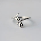 Silver Ring Dragonfly Ring Female Forest Sweet Diamond Ring