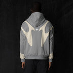 Pattern Stitching Hooded Cardigan Sweater