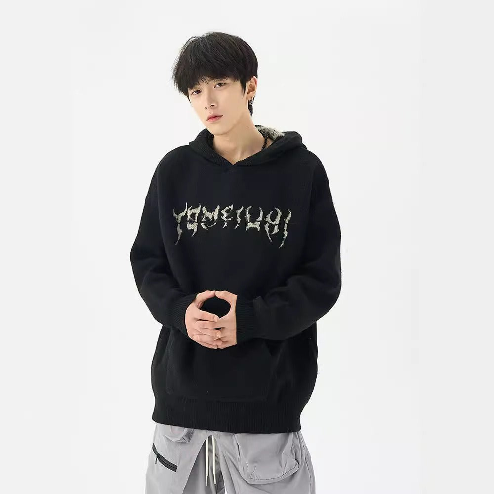 Men's Casual Hooded Loose Sweater