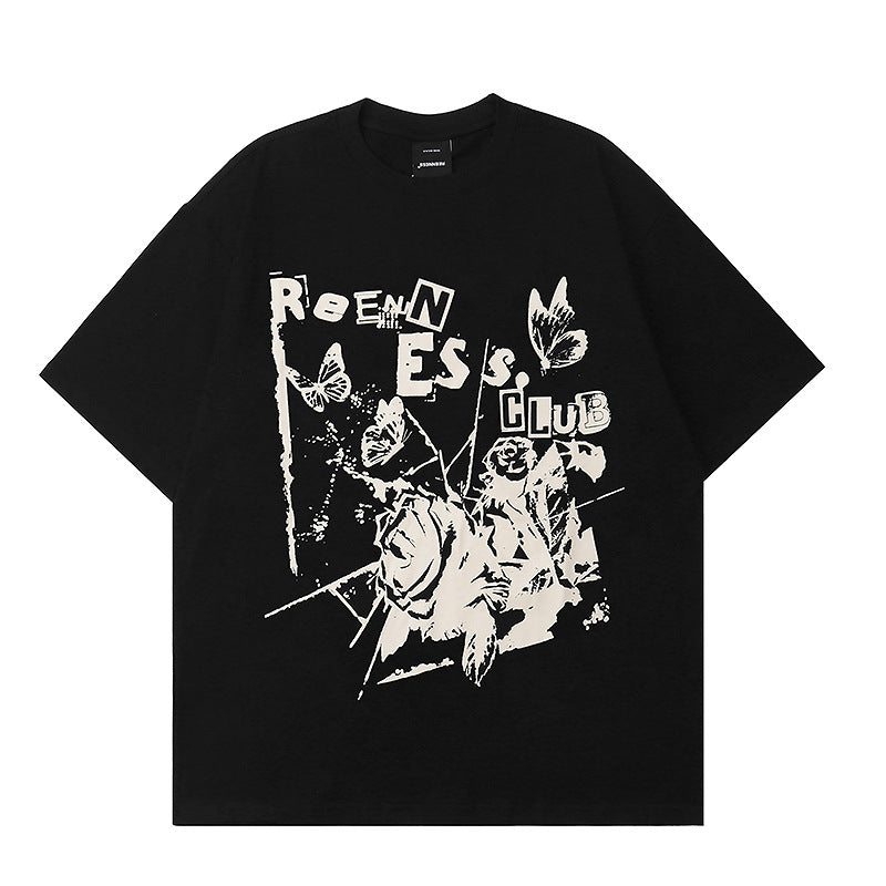 Vintage American Style Printed T-Shirt for Women