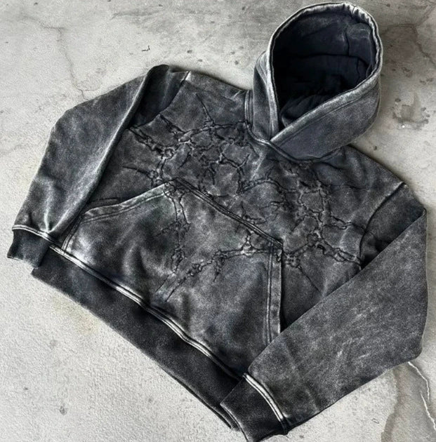 Letter Print Skull Men's Hoodie