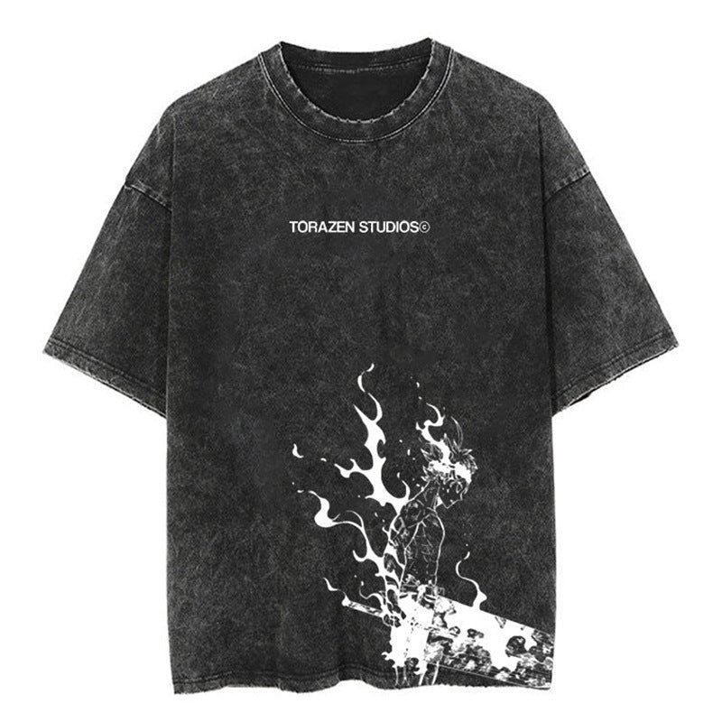 Japanese Vintage Oversized Cartoon T-Shirt (Loose Fit)