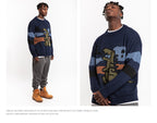 NAGRI Retro Cartoon Dinosaur Knit Sweater for Couples