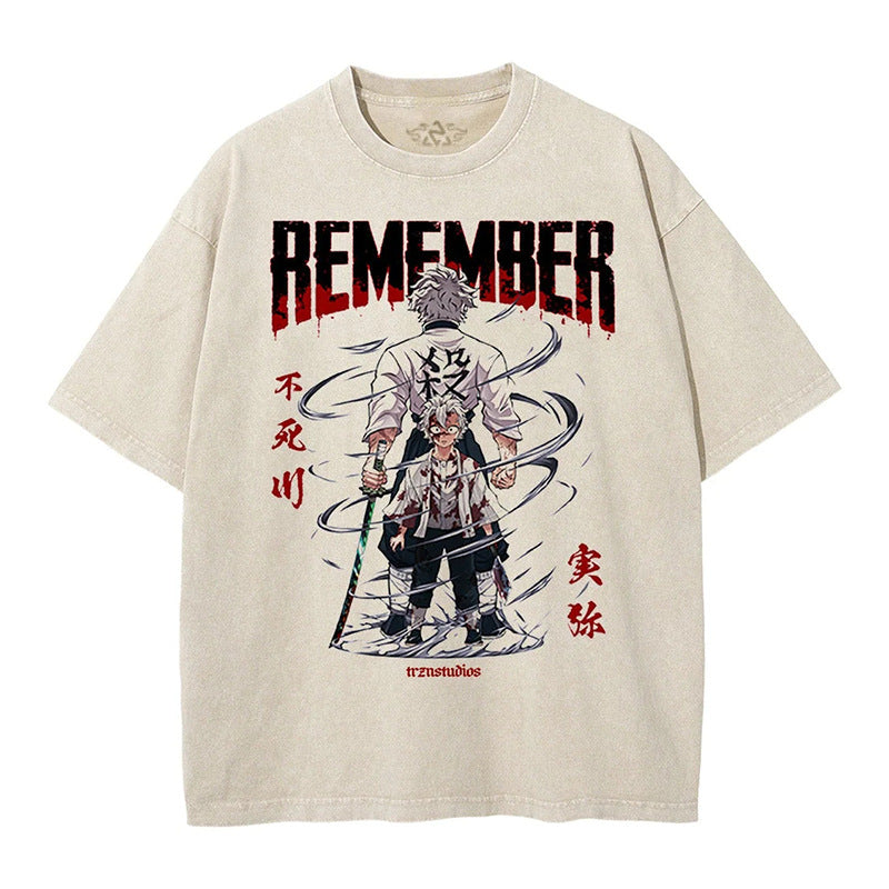 Japanese Vintage Oversized Cartoon T-Shirt (Loose Fit)