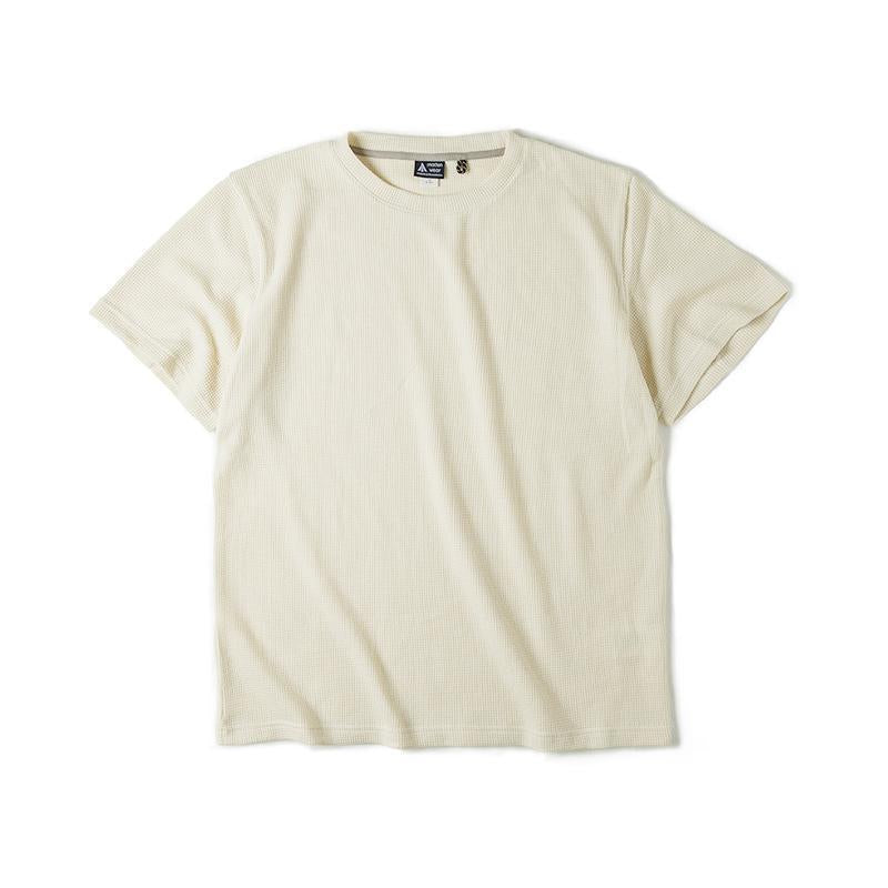 Men's Vintage Waffle T-Shirt - 250g Knit Short Sleeve