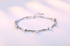Adjustable 925 Sterling Silver Double Chain Bracelet