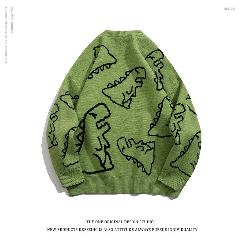 Dinosaur Cartoon Knitted Sweater