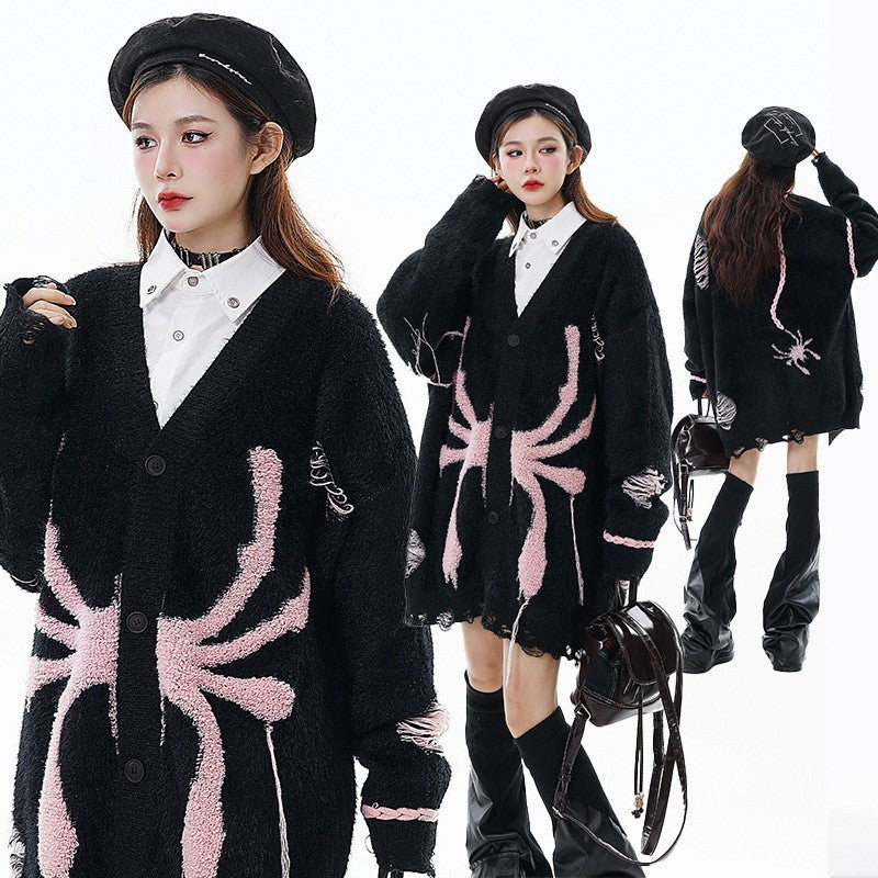 Loose Knitted Couple Cardigan Sweater