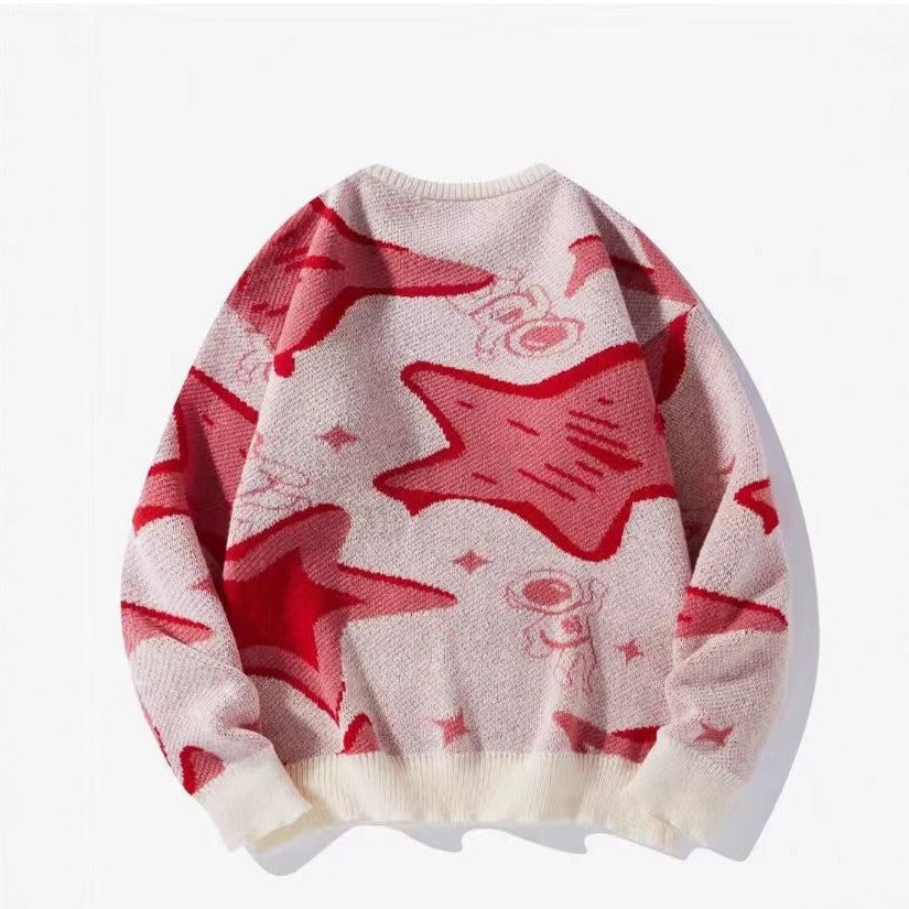 Retro Chunky-Knit Unisex Pullover Sweater Top