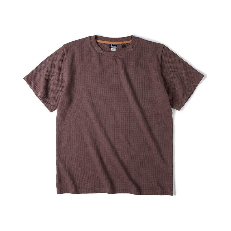Men's Vintage Waffle T-Shirt - 250g Knit Short Sleeve