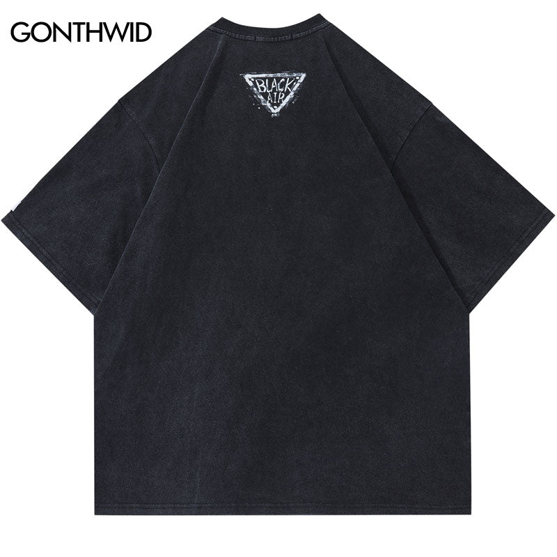 Vintage Punk Oversized Graphic T-Shirt for Men