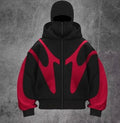 Pattern Stitching Hooded Cardigan Sweater