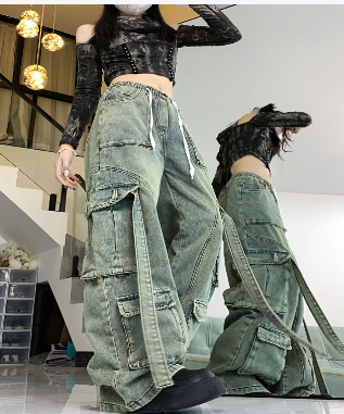 Vintage Washed-Out Overalls for Women