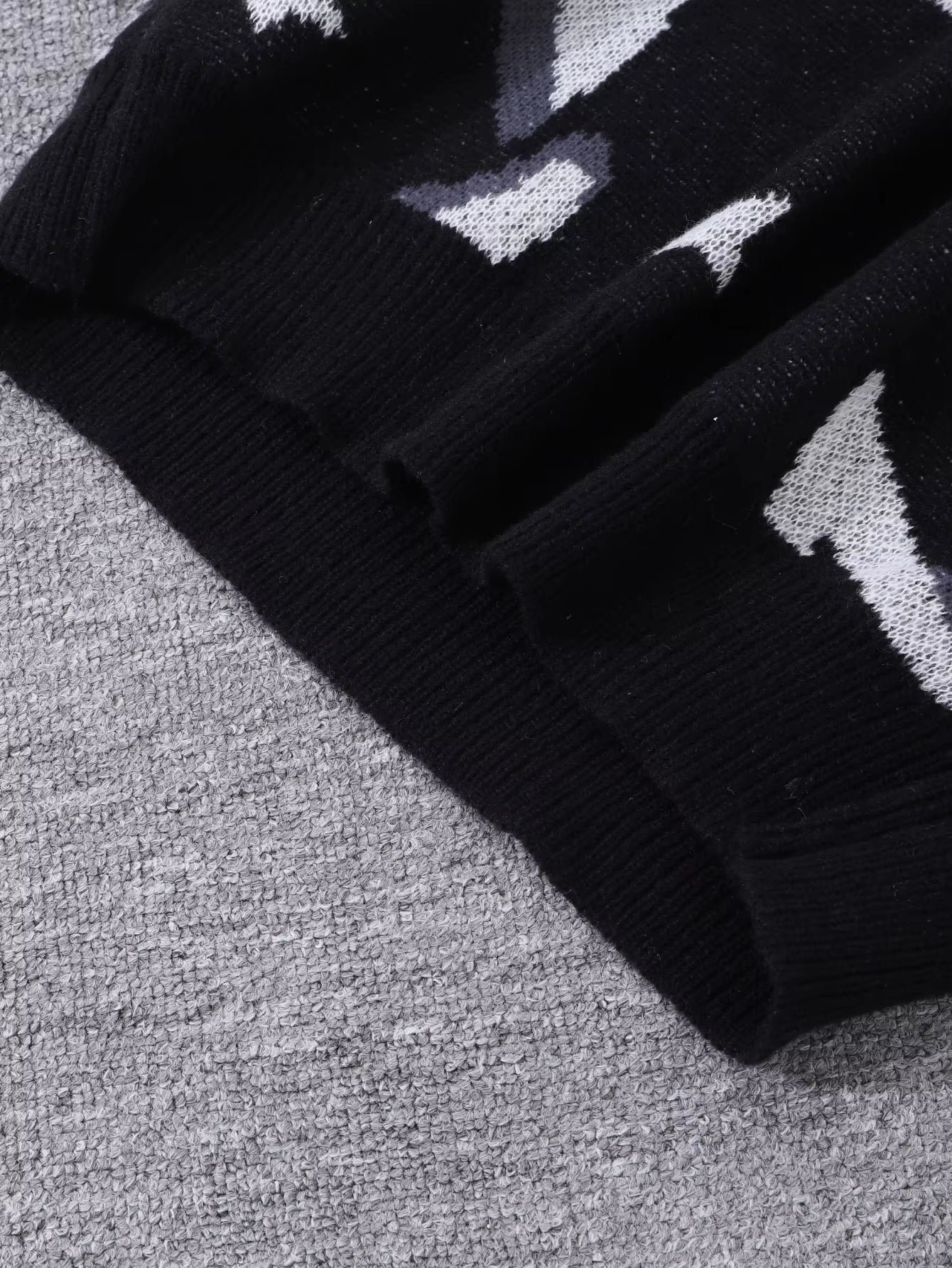 New Popular Spring & Fall Astronaut Star-Picking Jacquard Pattern Pullover Sweater Casual round Neck Contrast Color Knitted Men'