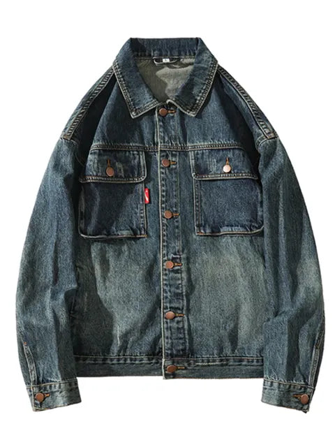 Men's Vintage Washed Denim Jacket