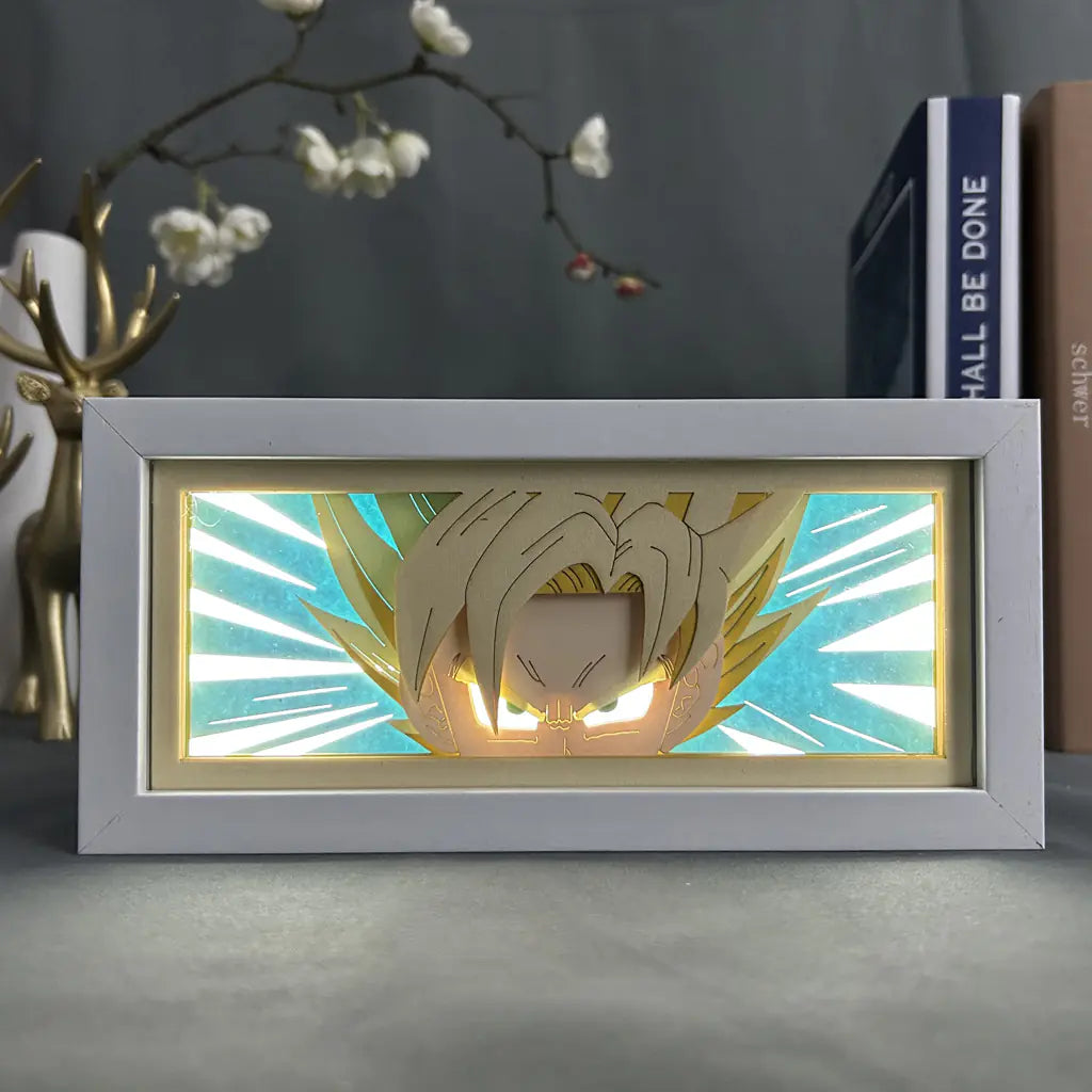 Anime Paper Cut Light - Warrior Desktop Decoration