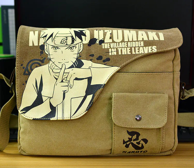 Anime Cartoon Canvas Shoulder Bag with Multiple Themes